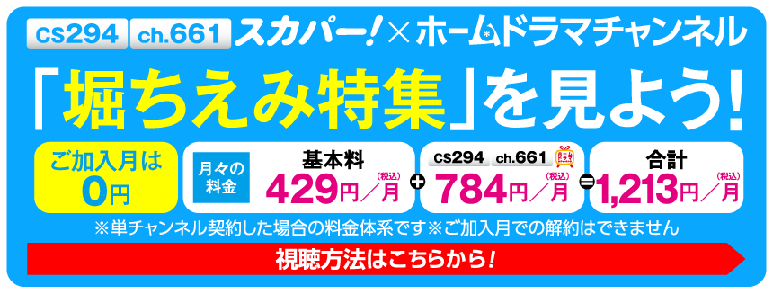 【連続企画】堀ちえみデビュー40周年プラス１特集サイト見るならスカパー！